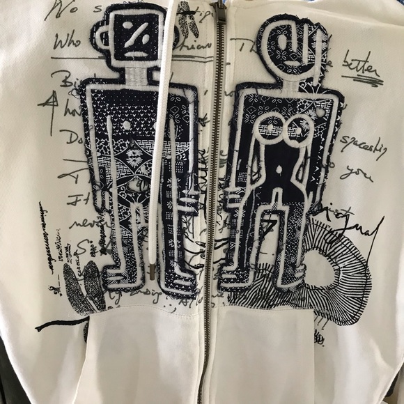 Desigual Man Off white Primitive Hoodie - Picture 1 of 4